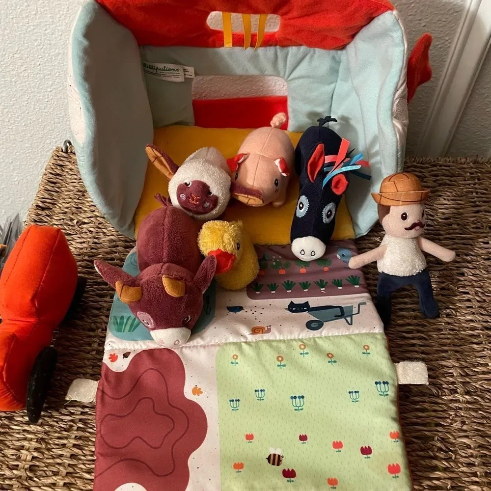 Lilliputiens My First Farm HTF Set Plush Soft Fabric